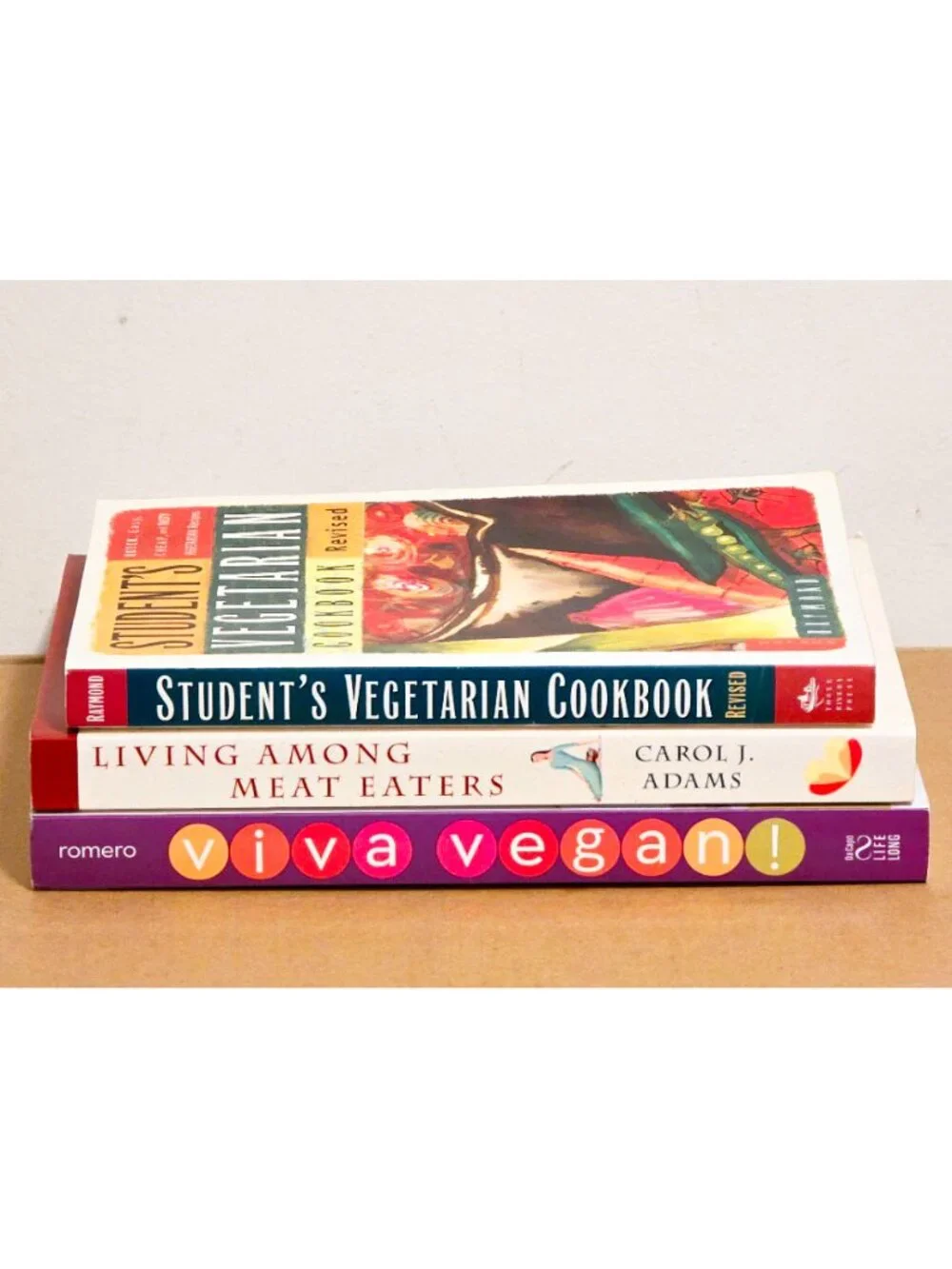 Vegan & Vegetarian Cookbook Lot 3 | Viva Vegan! + Student's Vegetarian Cookbook+